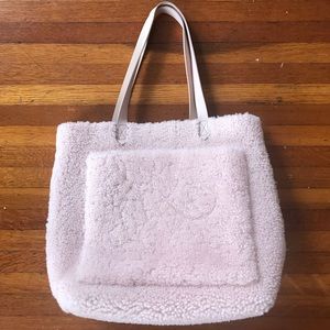 Madewell Pink Shearling Medium Transport